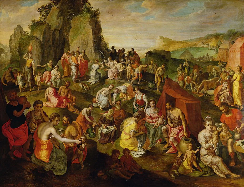 Mosè batte l'acqua dalla roccia - Kunsthistorisches Museum Vienna